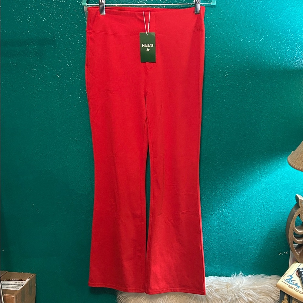HALARA Vibrant Red Flare Pants